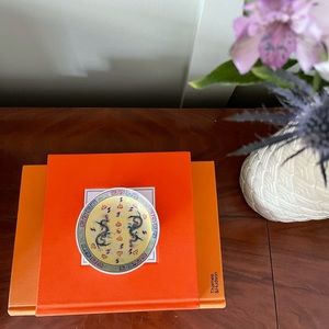 Yellow chinoiserie trinket dish